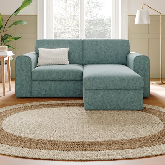 Abel Vintage Soft Chenille Reversible Corner Chaise Sofa