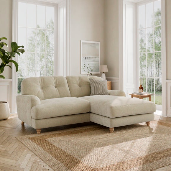 Martha Chunky Chenille Corner Chaise Sofa