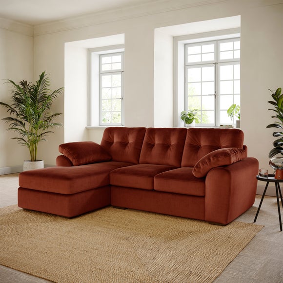 View Milton Matte Velvet Corner Chaise Sofa View Milton Matte Velvet Corner Chaise Sofa