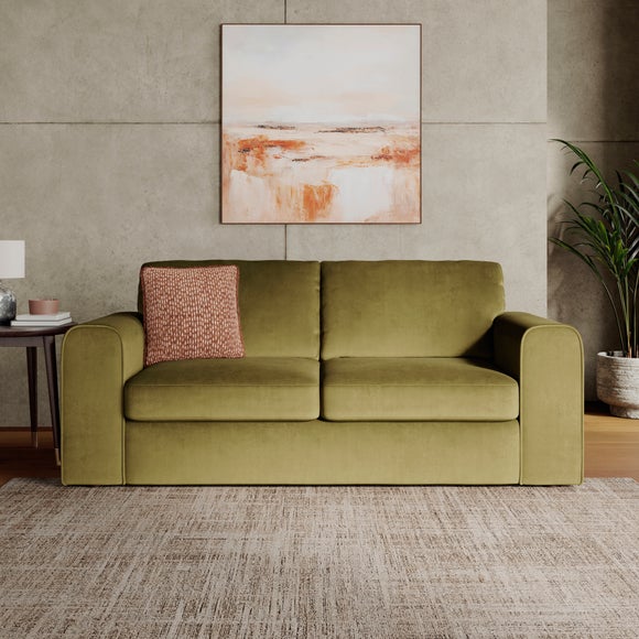 Abel Matte Velvet 3 Seater Sofa