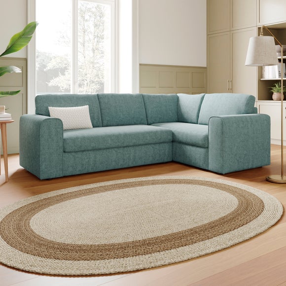 Abel Vintage Soft Chenille Corner Sofa