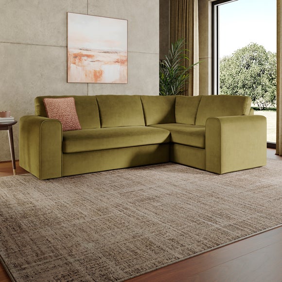 Abel Matte Velvet Corner Sofa