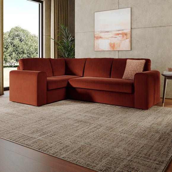 Abel Matte Velvet Corner Sofa