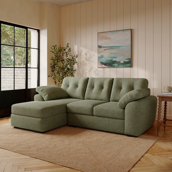 Click to view product details and reviews for Milton Textured Chenille Corner Chaise Sofa.