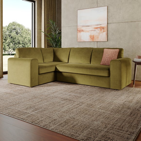 Abel Matte Velvet Corner Sofa