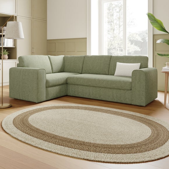 Abel Vintage Soft Chenille Corner Sofa