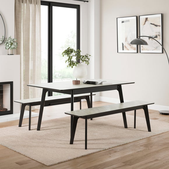 View Zuri Ii 6 Seater Dining Table And Bench Set View Zuri Ii 6 Seater Dining Table And Bench Set