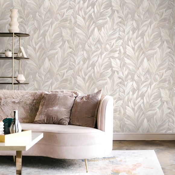 Painted Feather Wallpaper