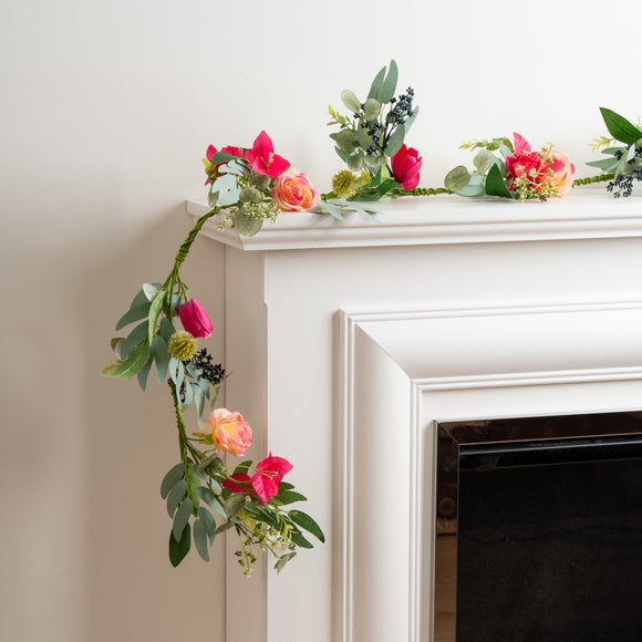 150cm Artificial Bougainvillea & Eucalyptus Garland