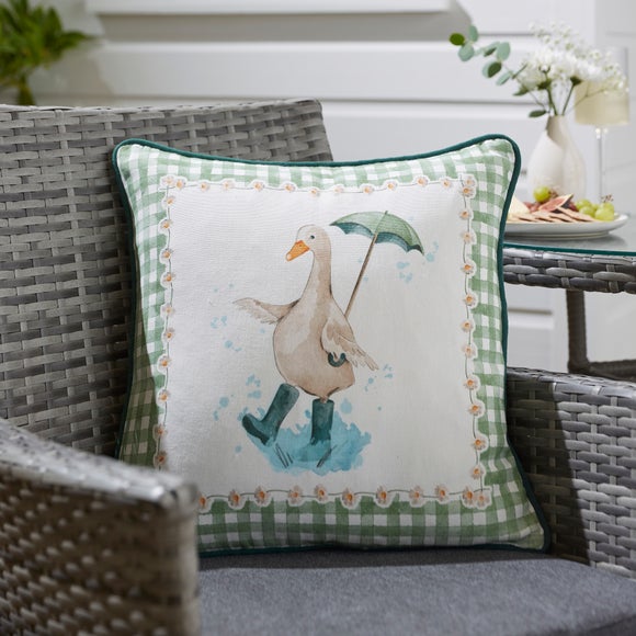 Darcy Duck Gingham Outdoor Cushion