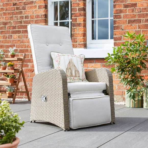 Malta Rattan Effect Reclining Garden Chair