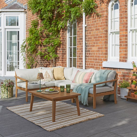 Vienna 6 Seater Wooden Garden Corner Set