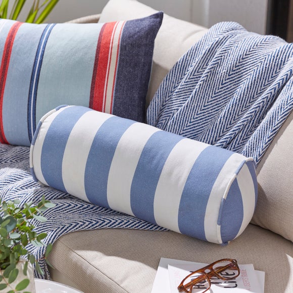 Striped Outdoor Bolster Cushion