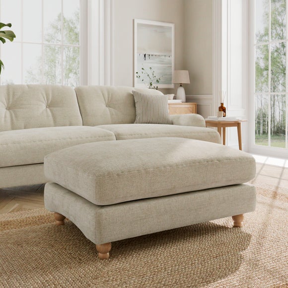 Martha Chunky Chenille Footstool