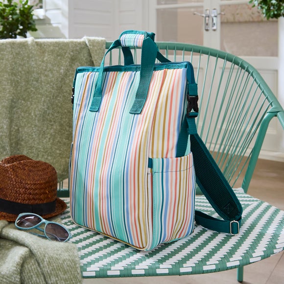 Multi Stripe Picnic Bag Rucksack
