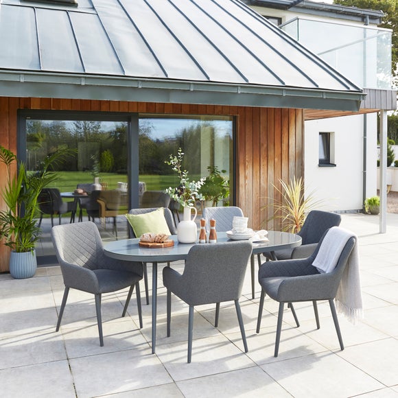 Garda Outdoor Fabric 6 Seater Dining Set