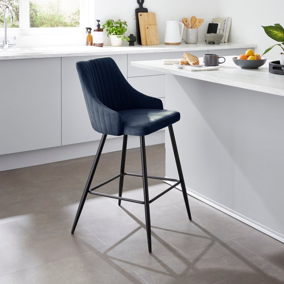 Shea Counter Height Barstool, Velvet