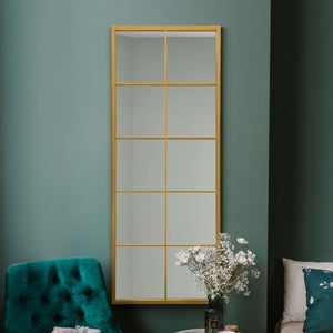 Fenestra Modern Rectangle Window Slim Full Length Wall Mirror