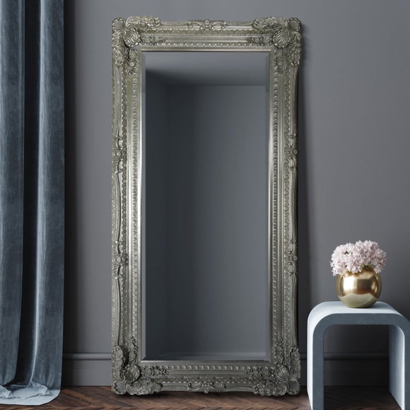Carved Louis Rectangle Full Length Wall Mirror