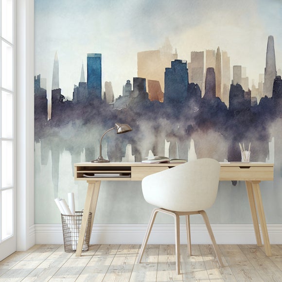 View Abstract Cityscape Wall Mural View Abstract Cityscape Wall Mural