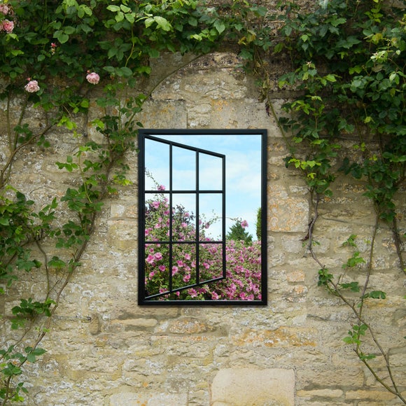 Aperta Open Window Indoor Outdoor Wall Mirror