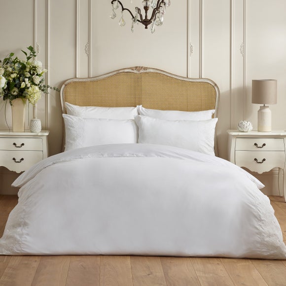 Click to view product details and reviews for Dorma Coleton Broderie 100 Cotton Duvet Cover Pillowcase Set.