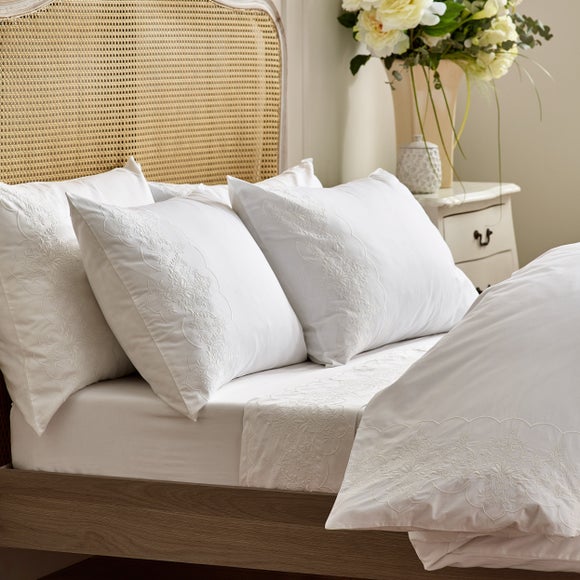 Dorma Coleton Broderie 100% Cotton Flat Sheet