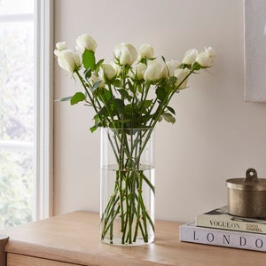 Cylinder Glass Vase- 25cm