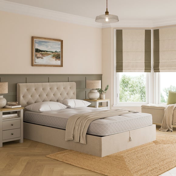 Emberly Chenille Ottoman Bed Frame