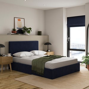 Olton Velvet Side Lift Ottoman Bed Frame