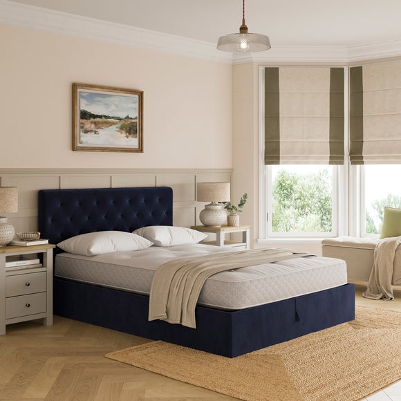 Emberly Velvet Ottoman Bed Frame