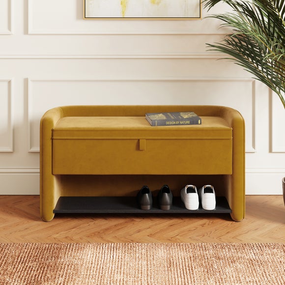 View Estelle Velvet Hallway Storage Bench View Estelle Velvet Hallway Storage Bench