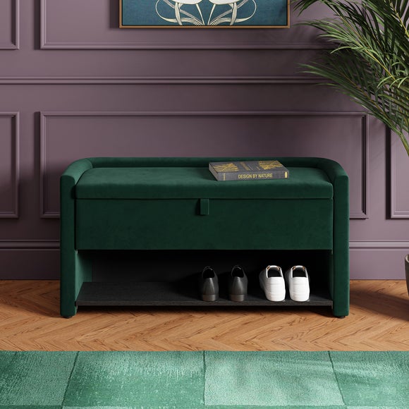 View Estelle Velvet Hallway Storage Bench View Estelle Velvet Hallway Storage Bench