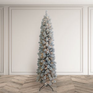 4.5ft Pre-lit Frosted Arden Pine Christmas Tree