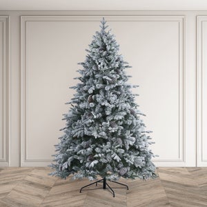 7.5ft Frosted Winterfold Slim Fir Christmas Tree