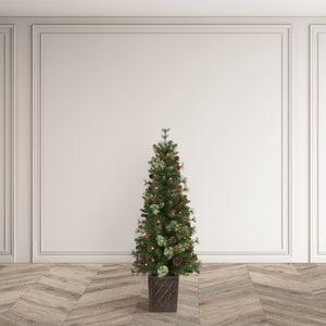 4.5ft Pre-lit Brazil Pine Christmas Tree