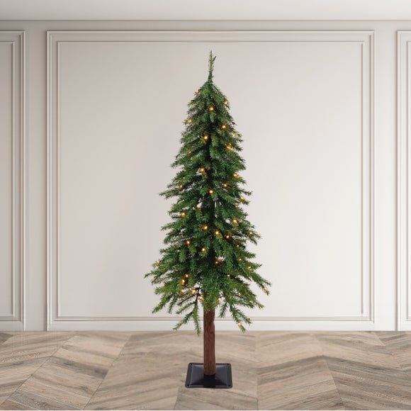 5ft Pre-Lit Alpine Fir Christmas Tree