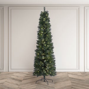 8.5ft Pre-lit Brampton Pine Christmas Tree