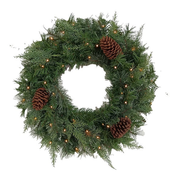 Click to view product details and reviews for Hollingworth Spruce Light Up Wreath.