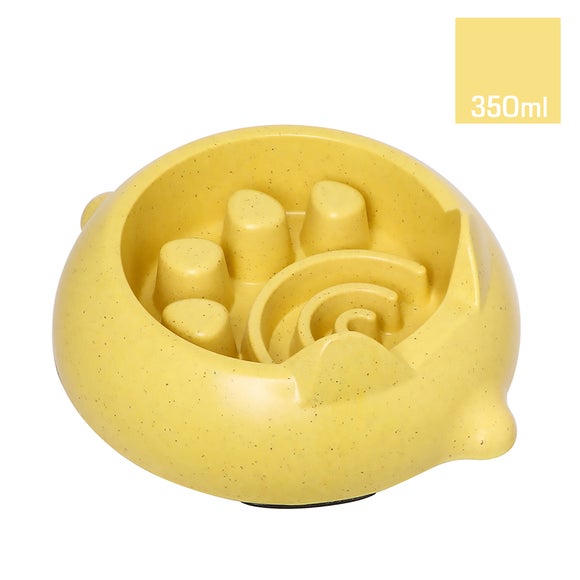 Bamboo Slow Feeder Dog Bowl