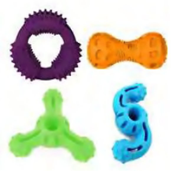 Pack of 4 Foam Mixed Dog Toys