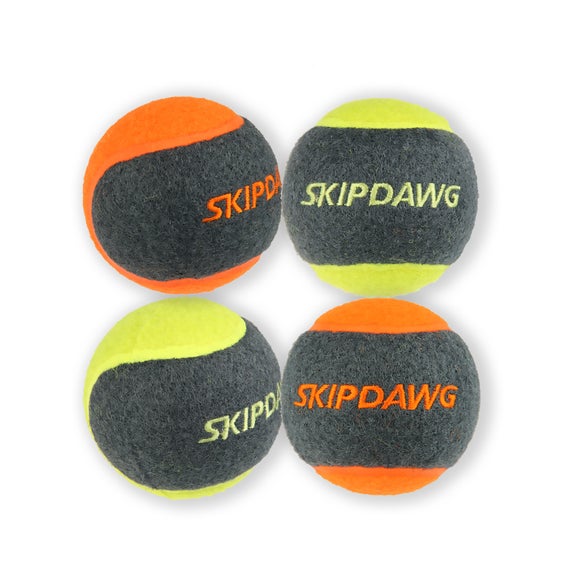 Skipdawg Pack of 4 Bounce Tennis Ball Dog Toys