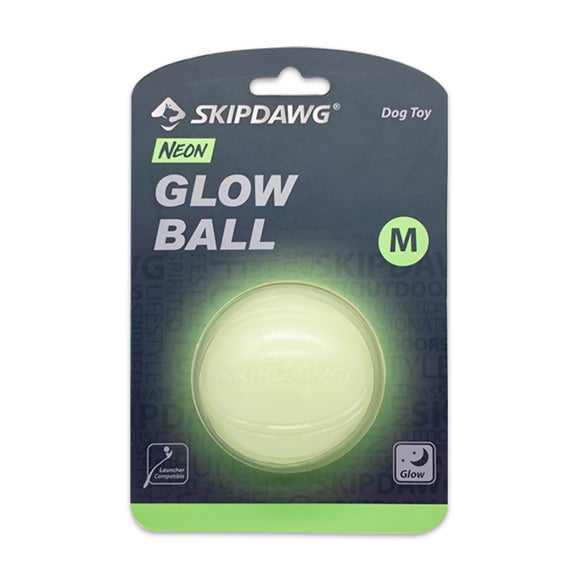 Skipdawg Neon Glow in the Dark Ball Dog Toy