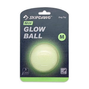 Skipdawg Neon Glow In The Dark Ball Dog Toy