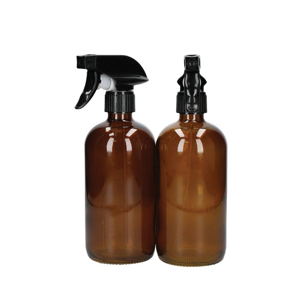 Click to view product details and reviews for Kitchencraft Living Nostalgia Amber Glass Reusable Spray Bottle Set.