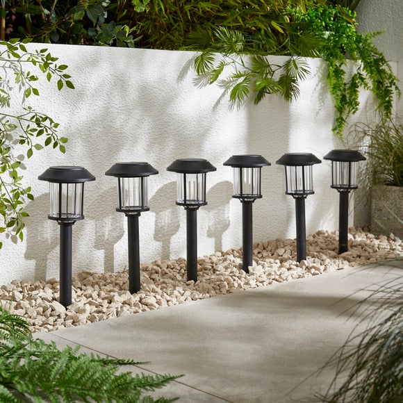 Pack of 6 Solar Pathway Stake Lights