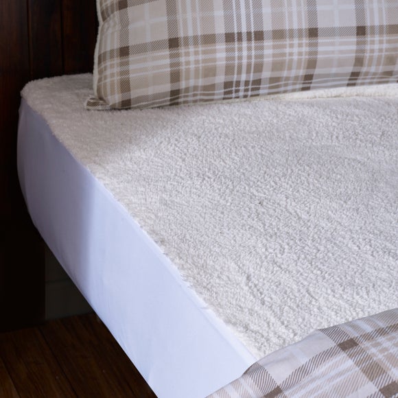 Catherine Lansfield Sherpa Fleece Mattress Topper