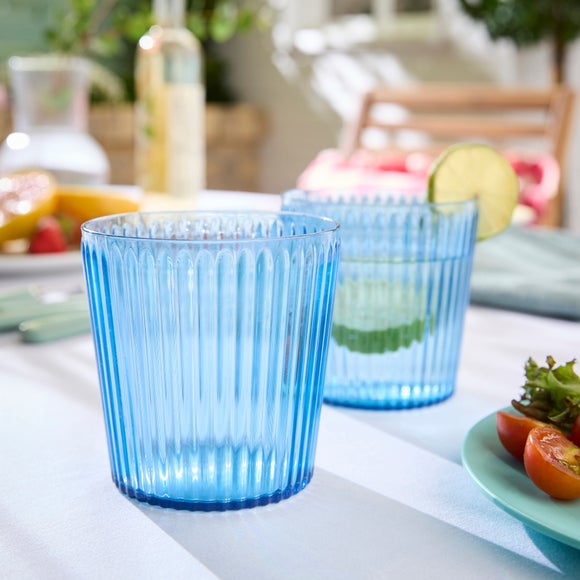 Ribbed Plastic Tumbler