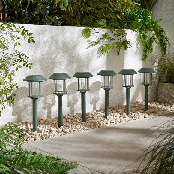Pack of 6 Solar Pathway Stake Lights