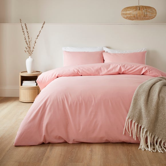 Plain Polycotton Duvet Cover & Pillowcase Set
